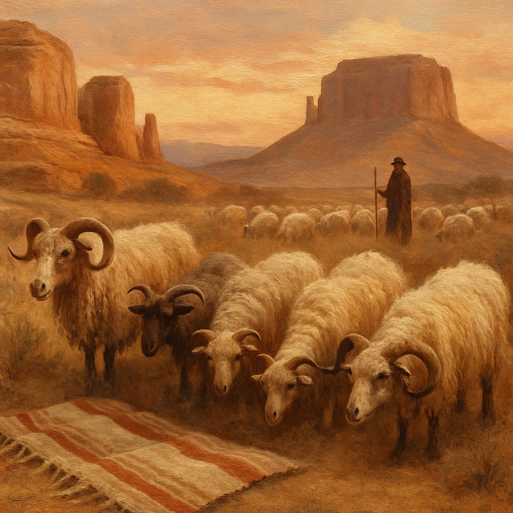Navajo Churro Sheep Painting by diamonds kit