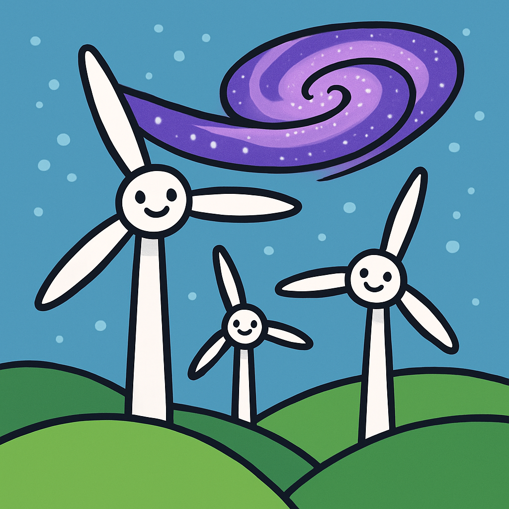 Wind Turbine Galaxy Farm Paint by diamonds kits