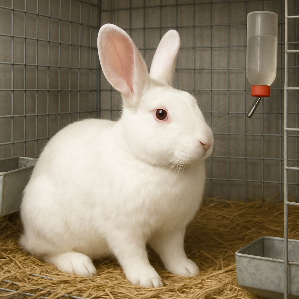 New Zealand White Rabbit paint by diamonds