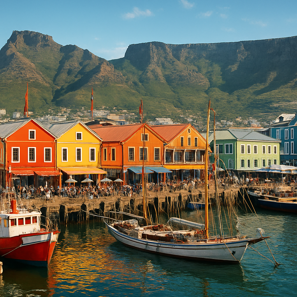 V And A Waterfront With Table Mountain Cape Town paint by diamond
