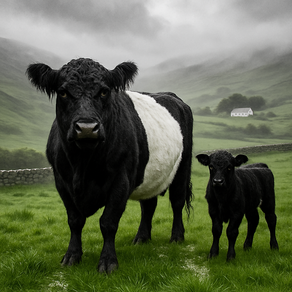 Belted Galloway paint by color