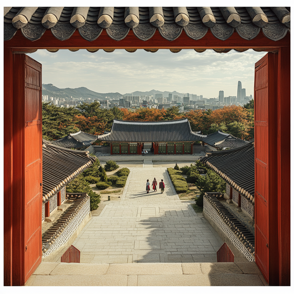 Gyeongbokgung Palace Grounds paint by color