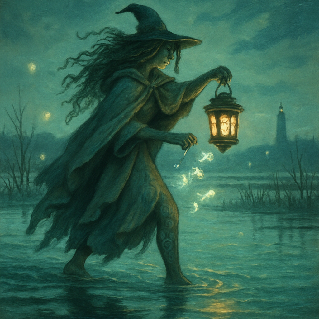 Lantern Witch Of The Salt Marsh Paint by diamonds art