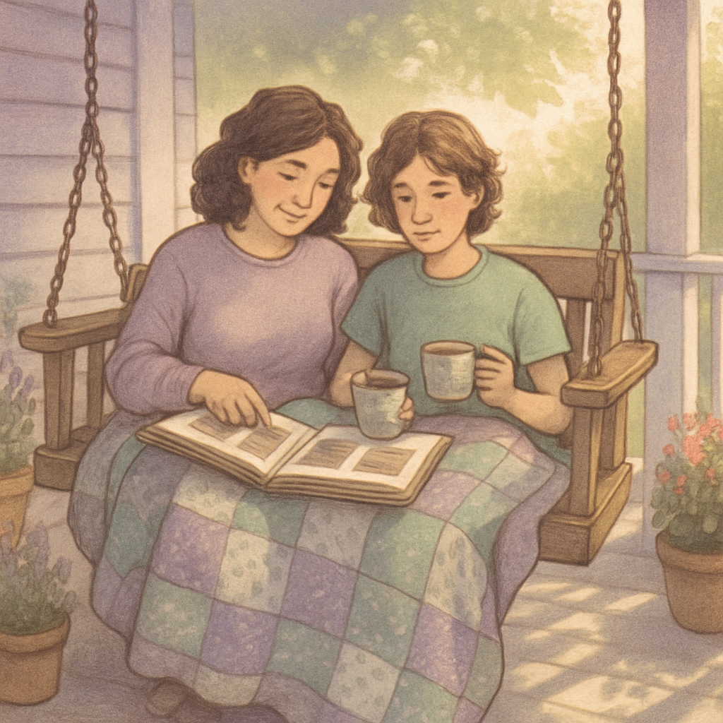 Patchwork Afternoon On The Sunlit Porch painting diamond kit