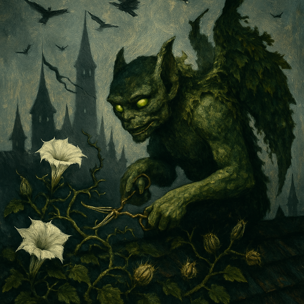 Clocktower Gargoyle Gardener Painting by diamonds kit