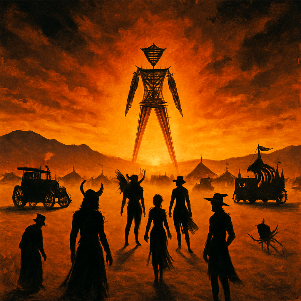 Burning Man Painting by diamonds kit