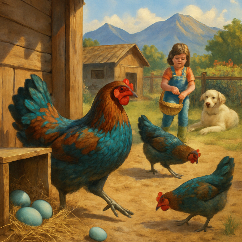 Araucana Chicken Chile painting diamond kit