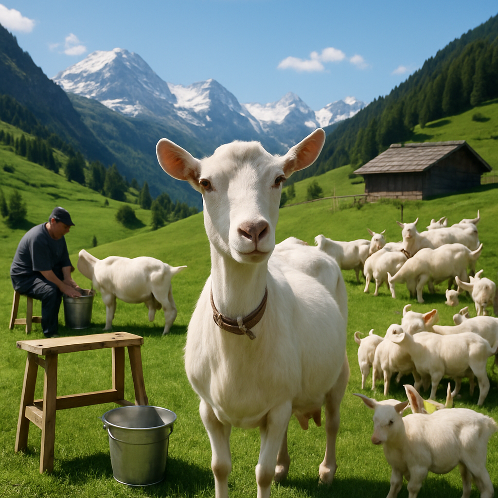 Saanen Goat Switzerland painting diamond kit