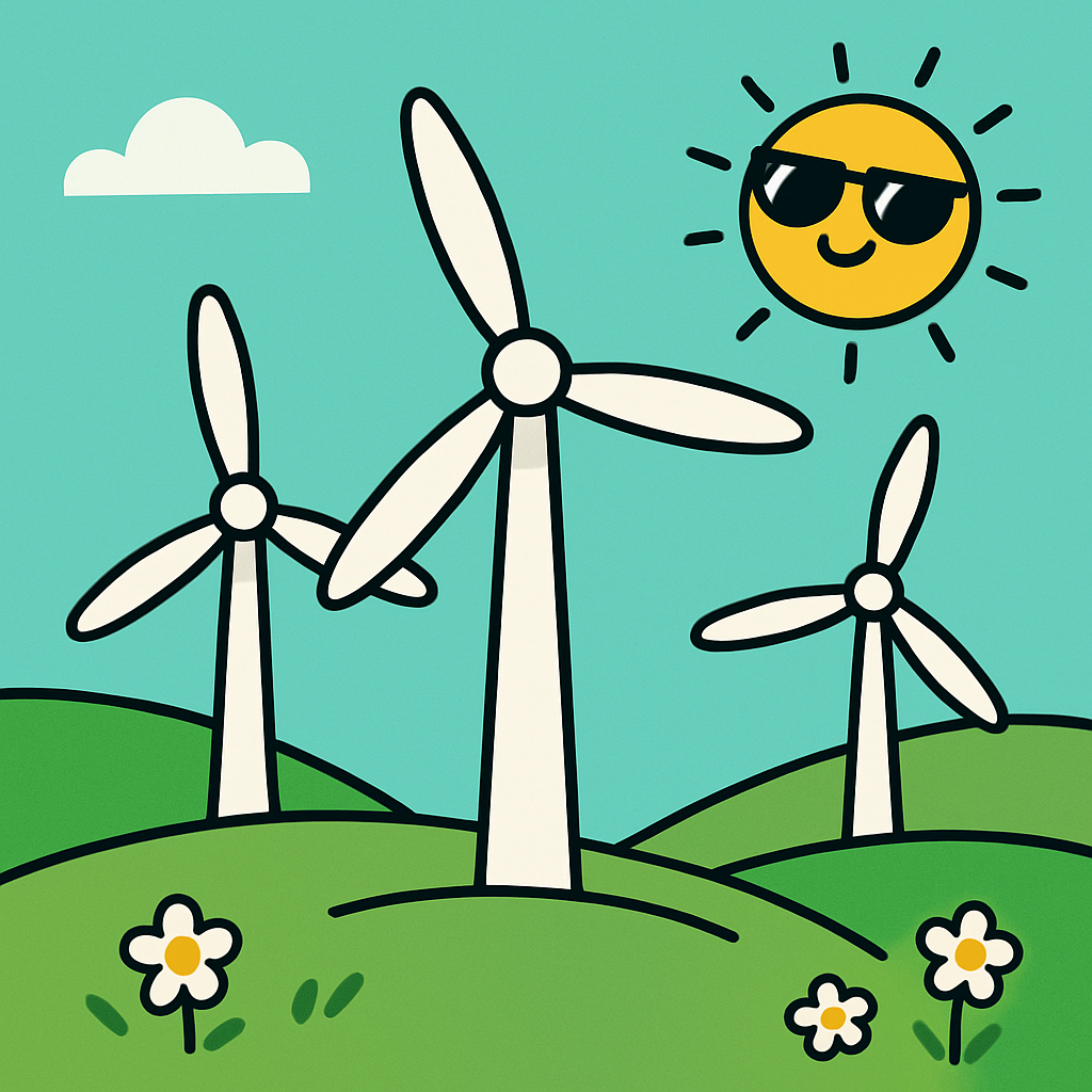 Wind Farm Friends paint by diamonds