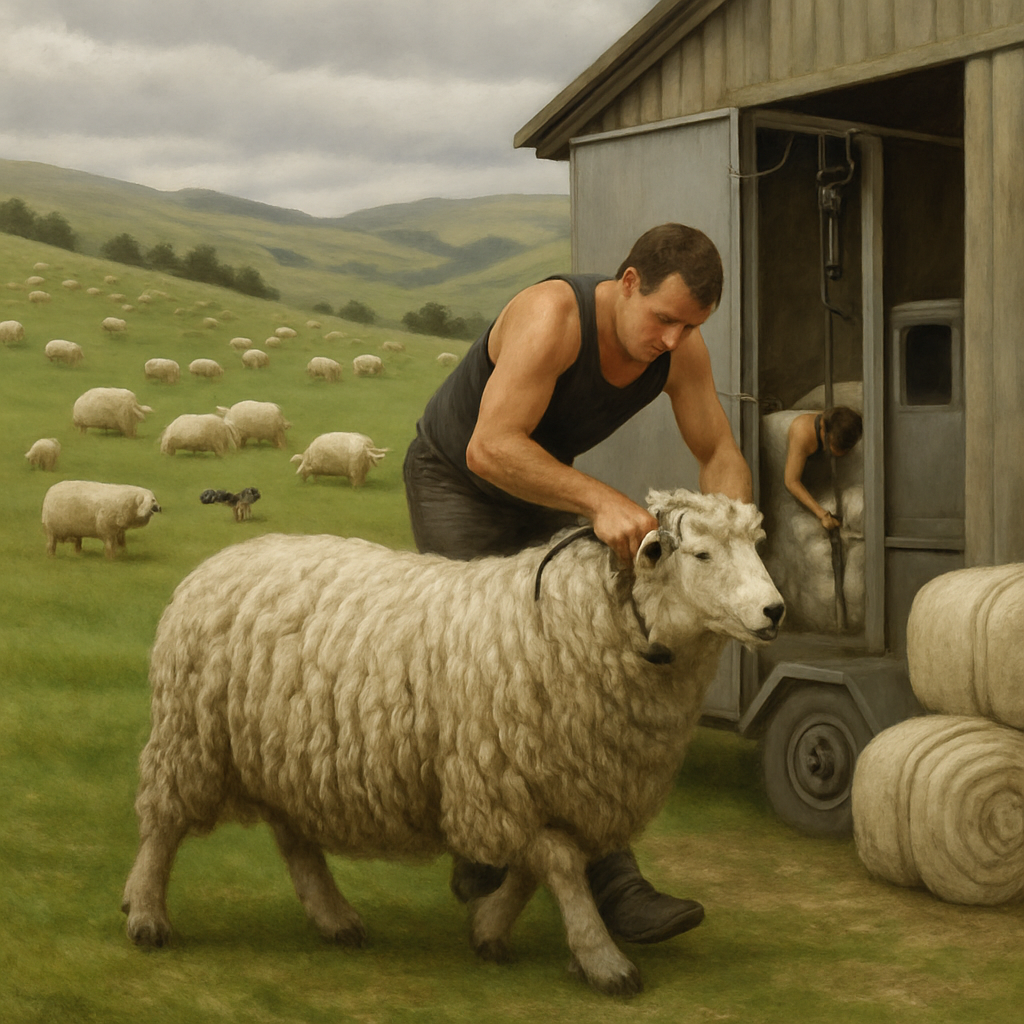 Romney Sheep New Zealand paint by color