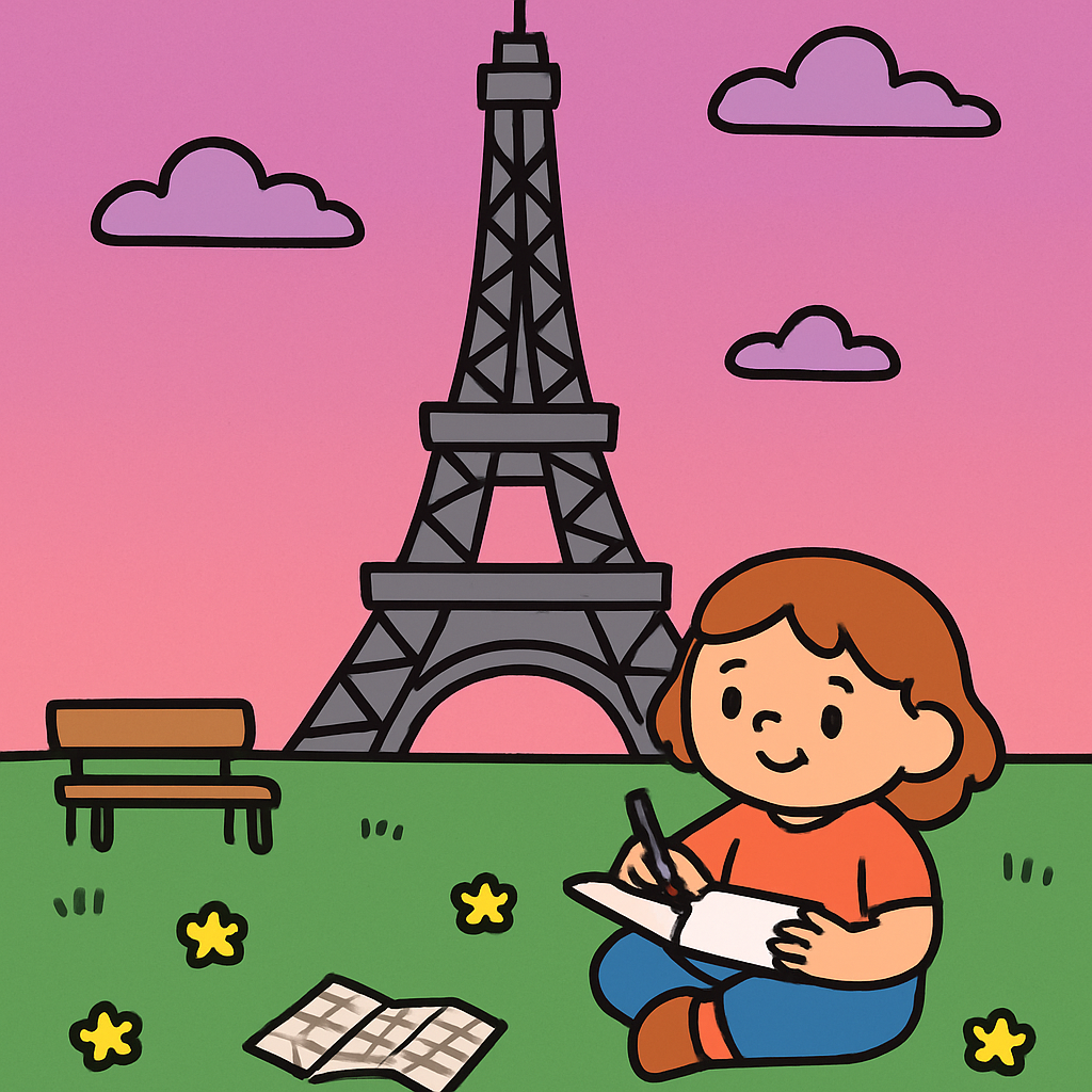 Eiffel Sketch Adventure paint by color