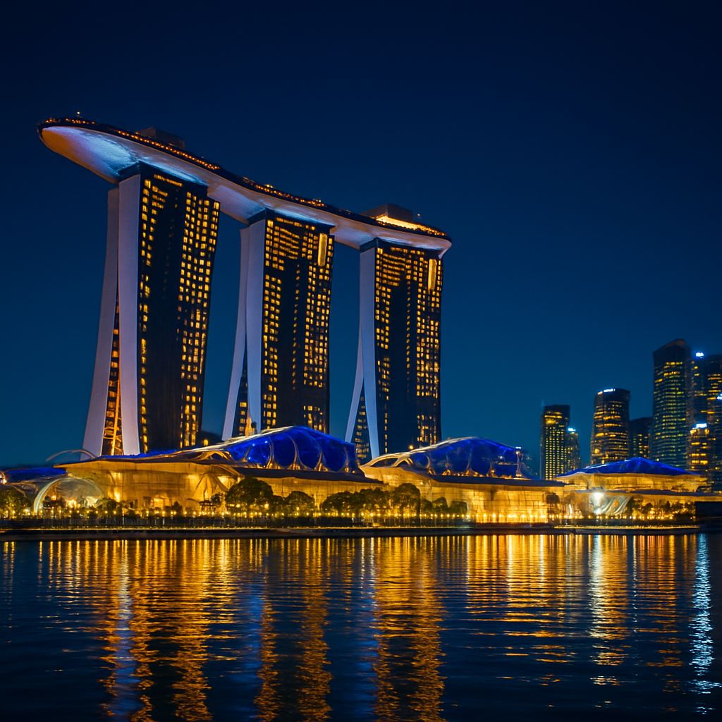 Marina Bay Sands Singapore Paint by diamonds art