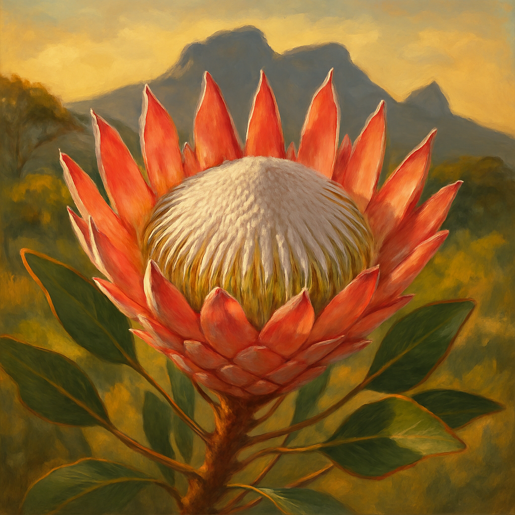 King Protea Protea Cynaroides At Kirstenbosch Paint by diamonds kits