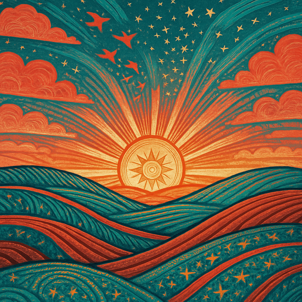 Sunrise Mosaic Hills DIY paint by diamonds