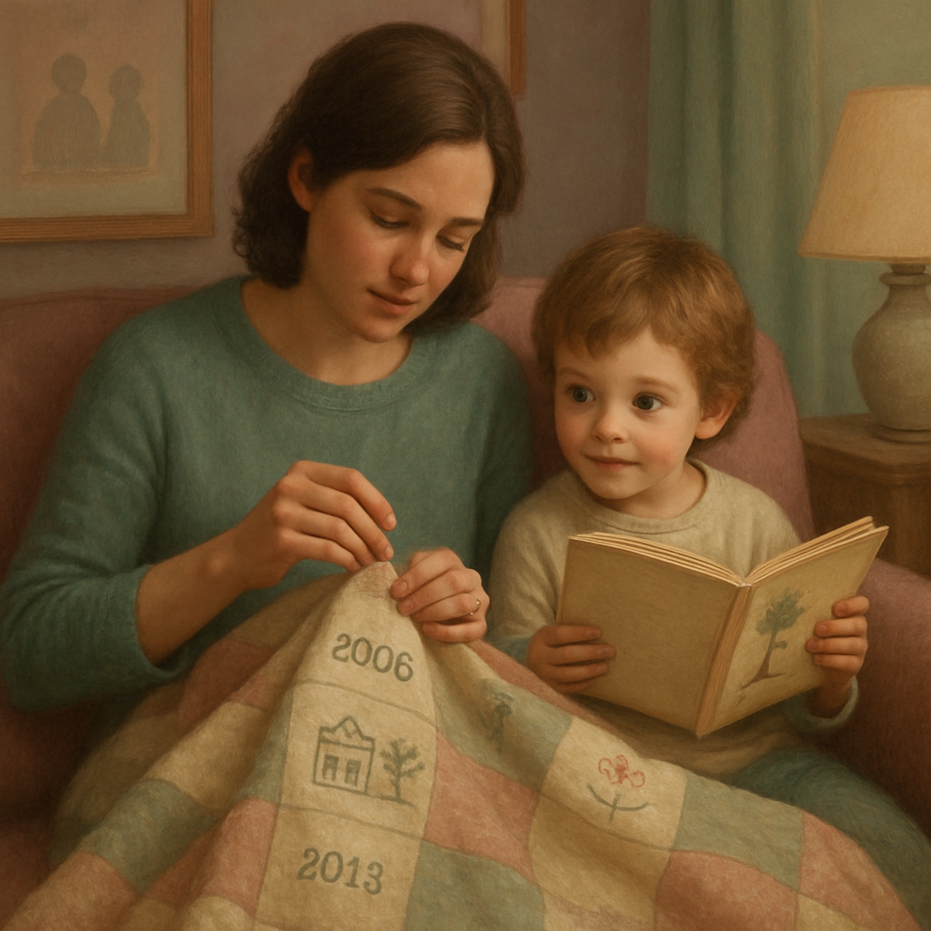 Patchwork Stories In The Living Room paint by diamonds