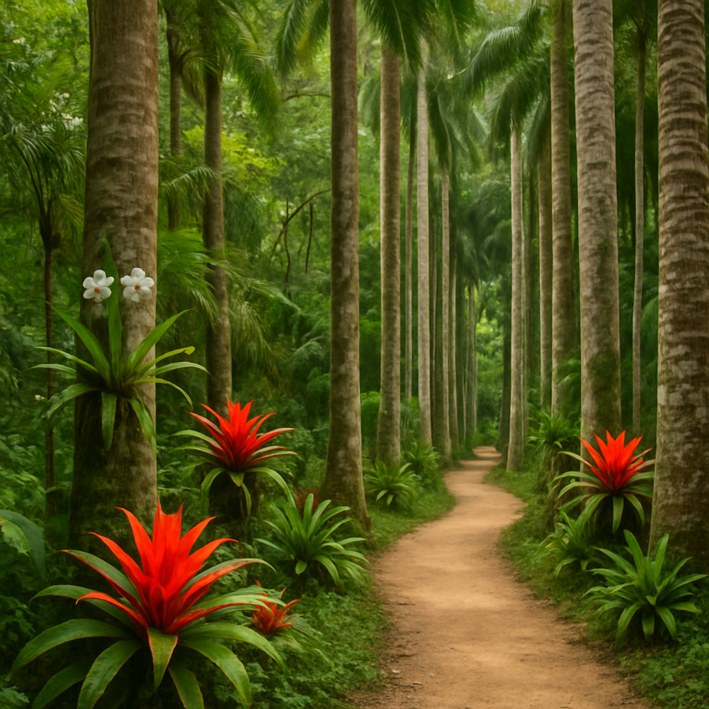 Rio De Janeiro Botanical Garden Palms And Bromeliads paint by diamonds