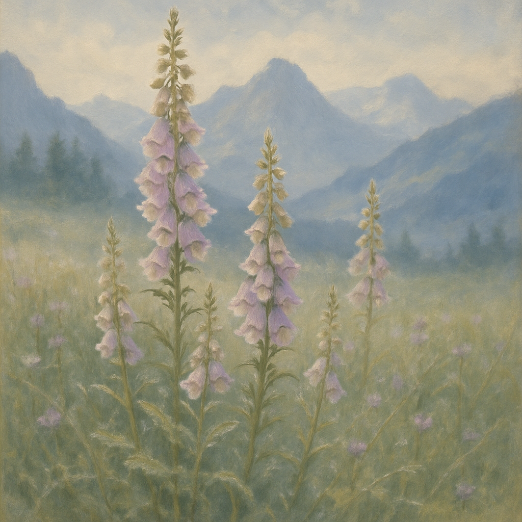 Woolly Foxglove Digitalis Lanata Alpine Meadow painting diamond kit