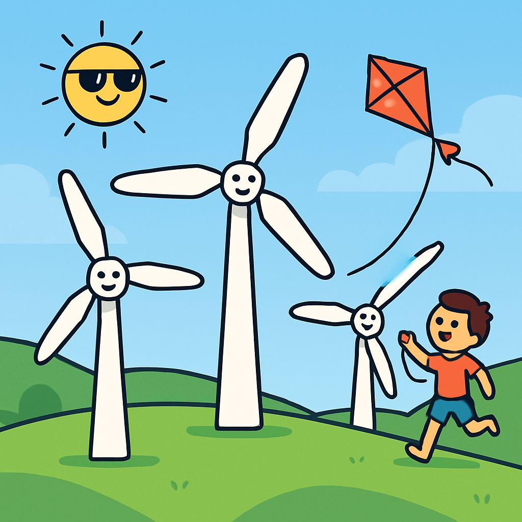 Wind Farm Helpers Painting by diamonds kit