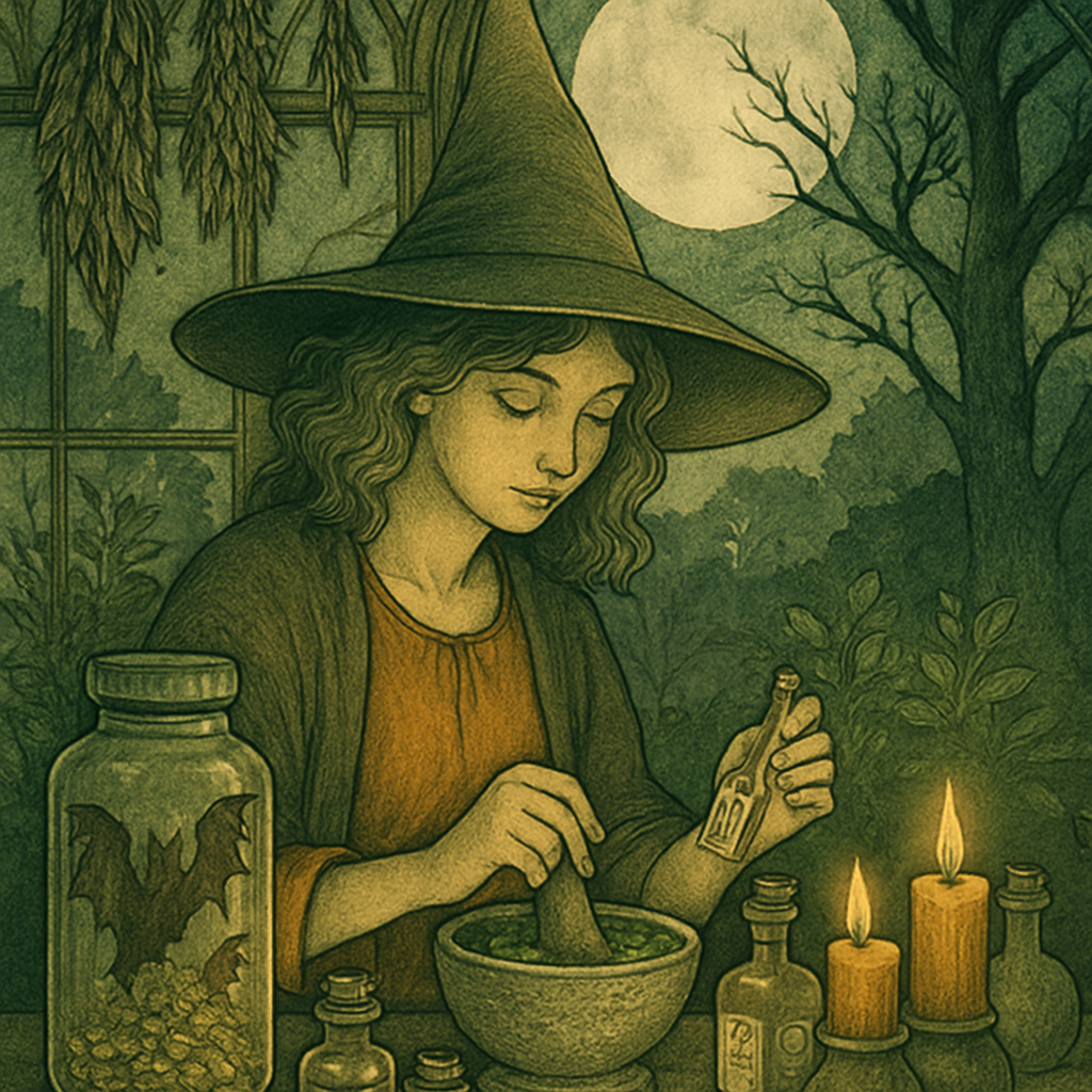 The Harvest Moon Apothecary paint by diamonds