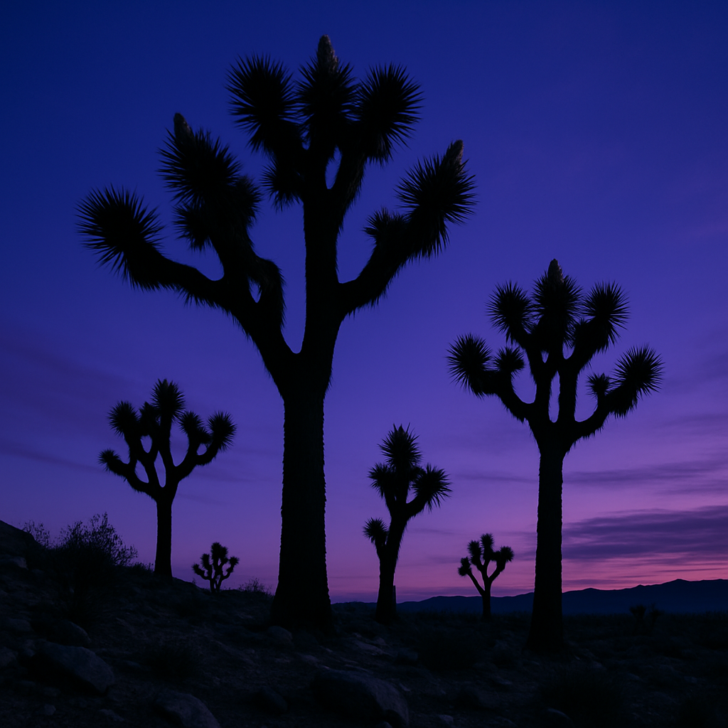 Joshua Tree Yucca Brevifolia In Mojave paint by color