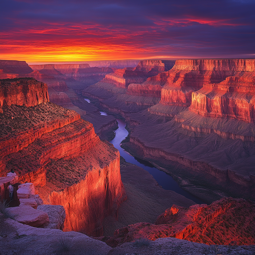 Grand Canyon Rim Sunset Paint by diamonds art
