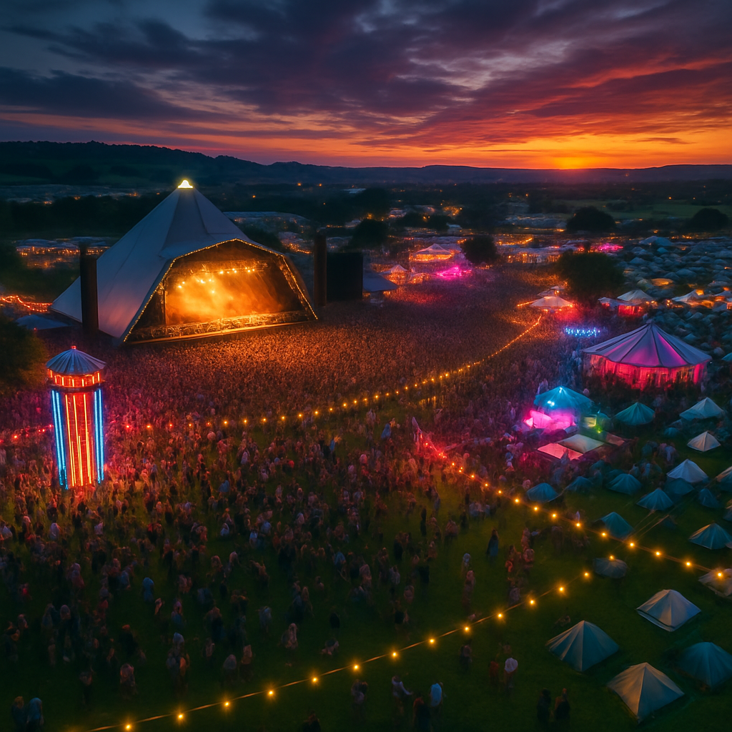 Glastonbury Festival paint by color