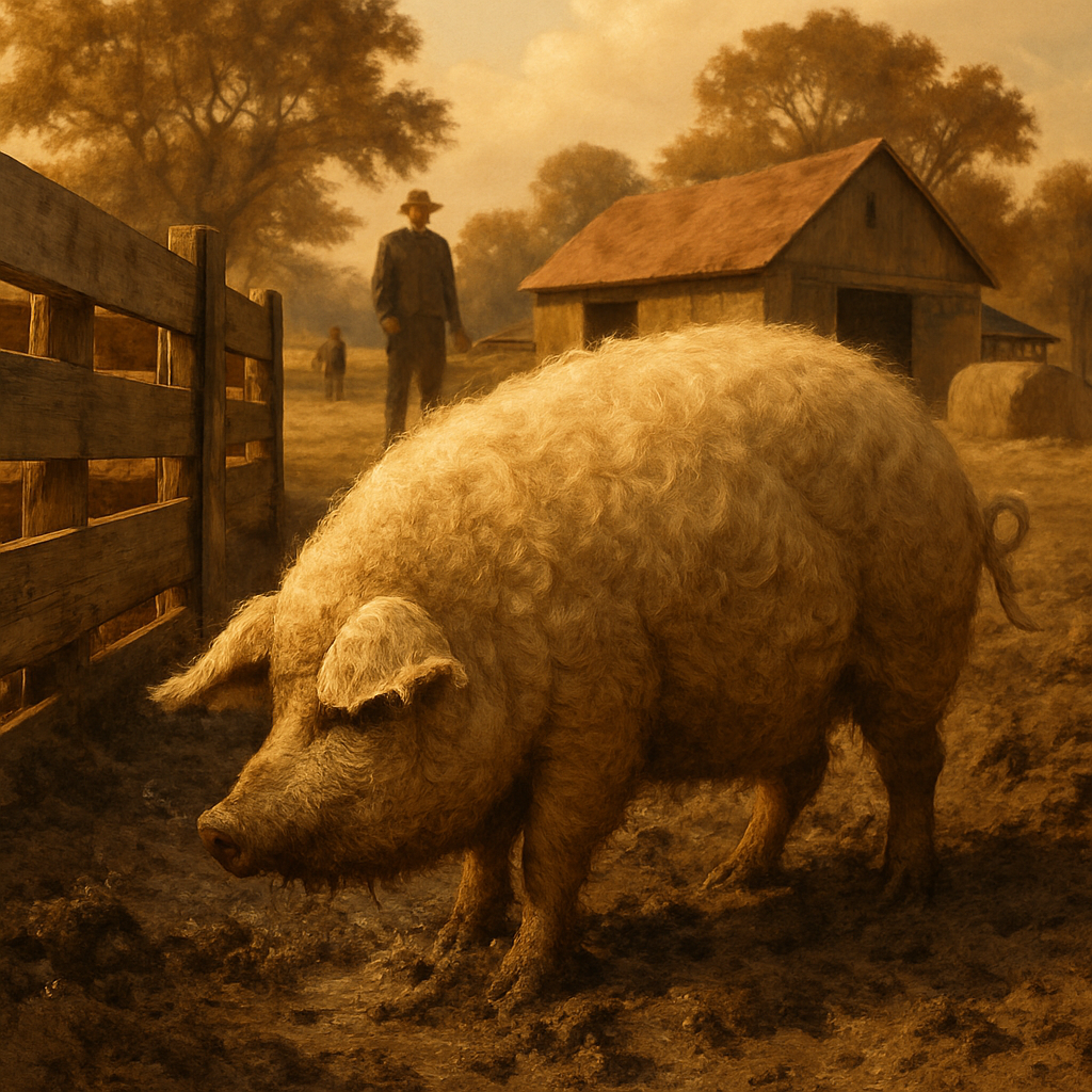 Mangalica Pig paint by color