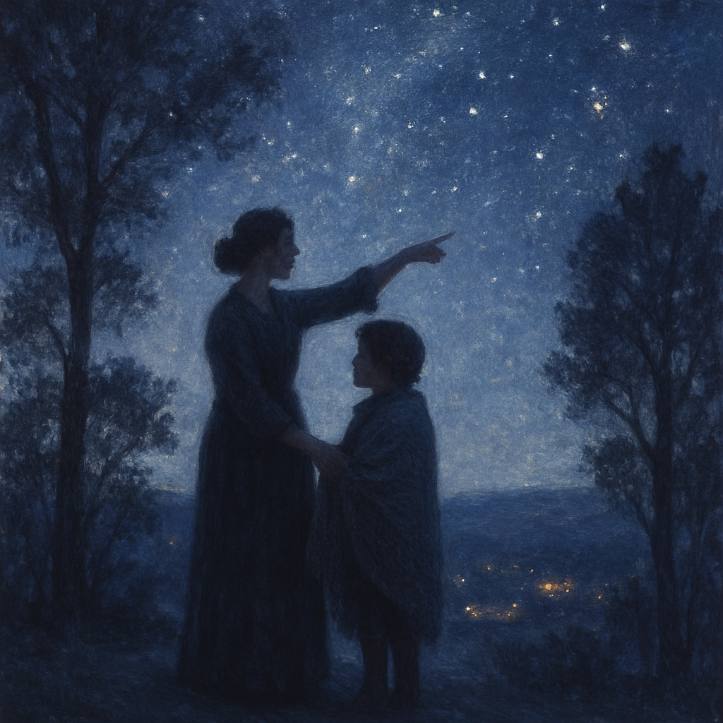 Moonlit Guidance Under Starlight Paint by diamonds art