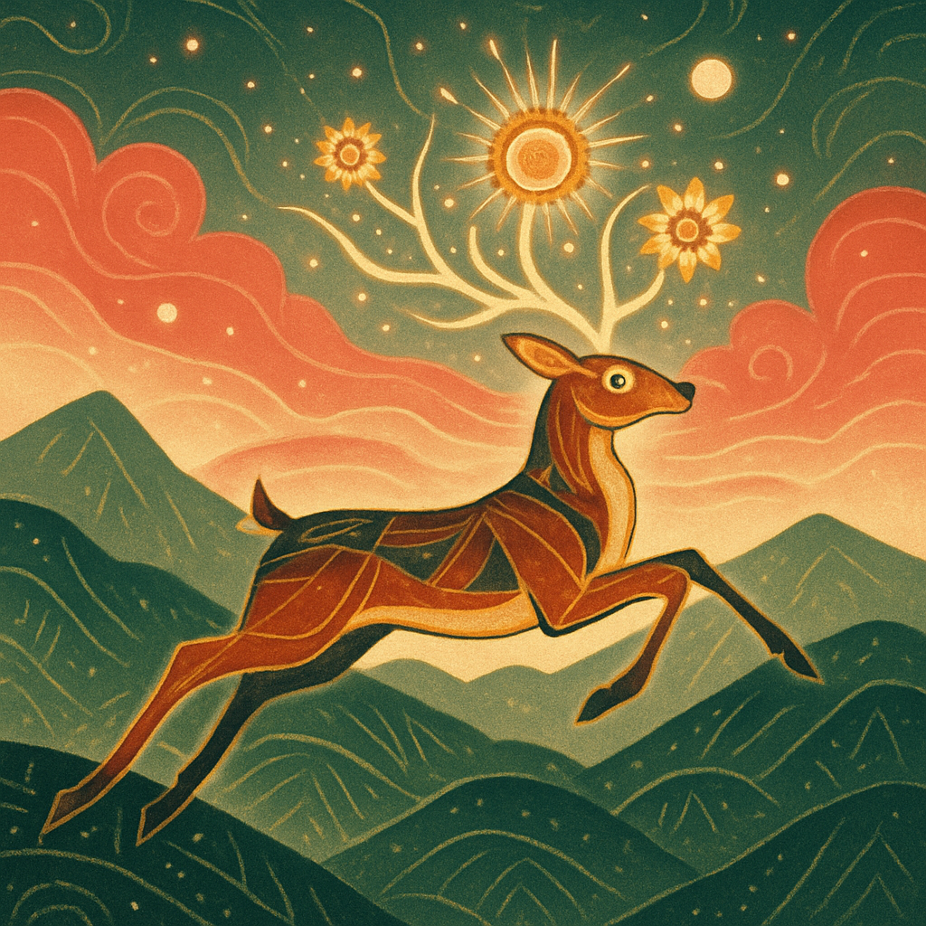 Sunrise Mountain Doe DIY paint by diamonds