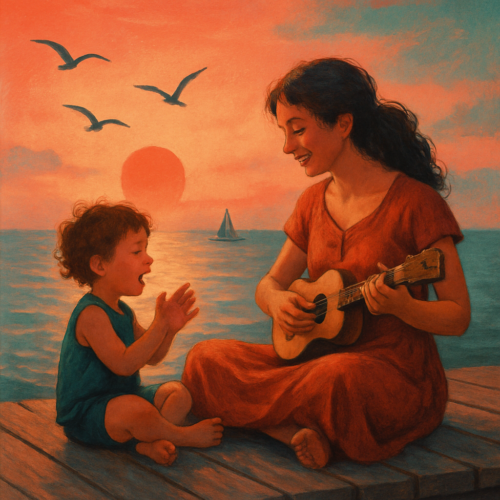 Sunset Melody On The Pier paint by diamonds