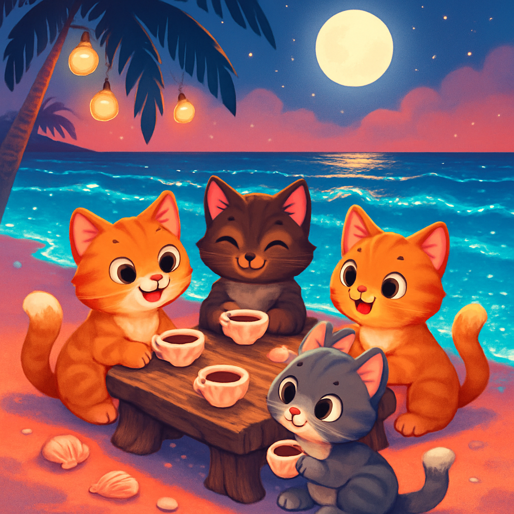 Moonlit Tide Tea Party paint by color