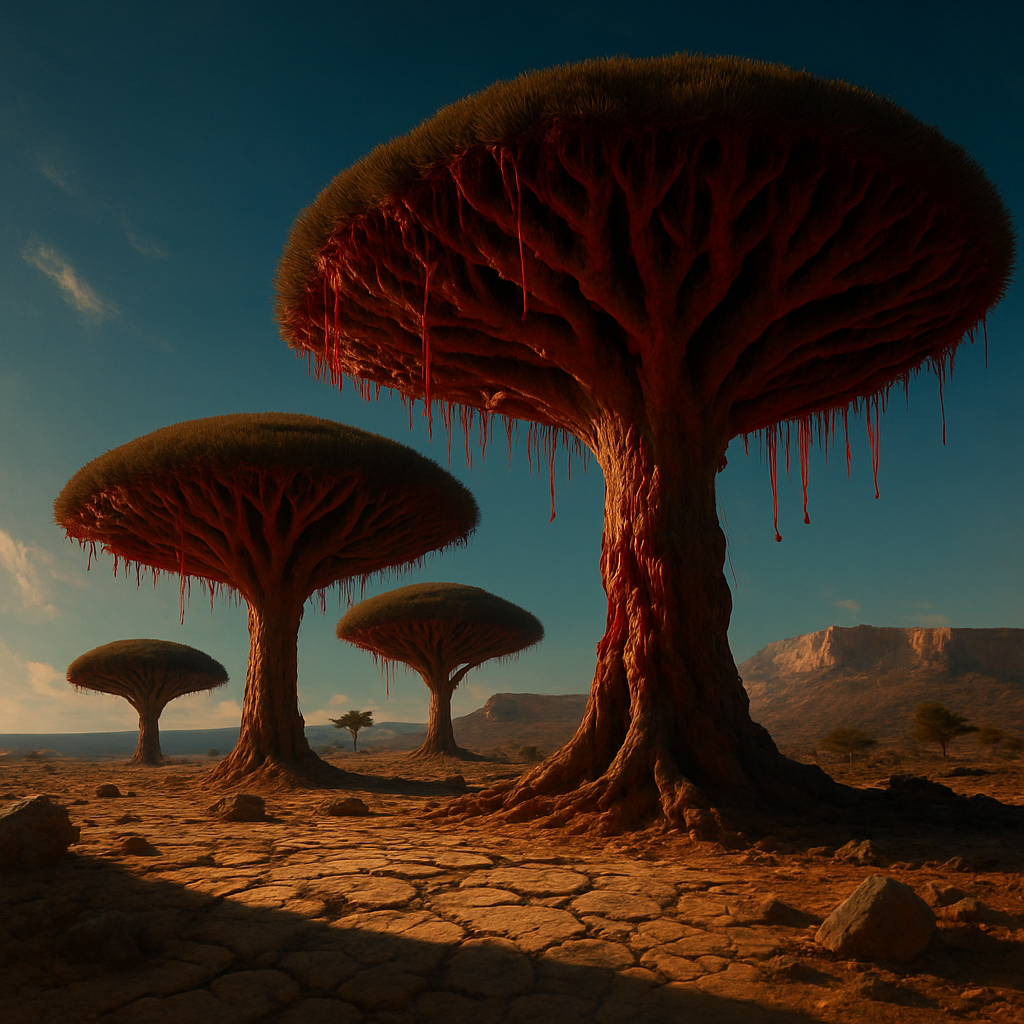 Dragon Blood Tree Dracaena Cinnabari Socotra painting diamond kit