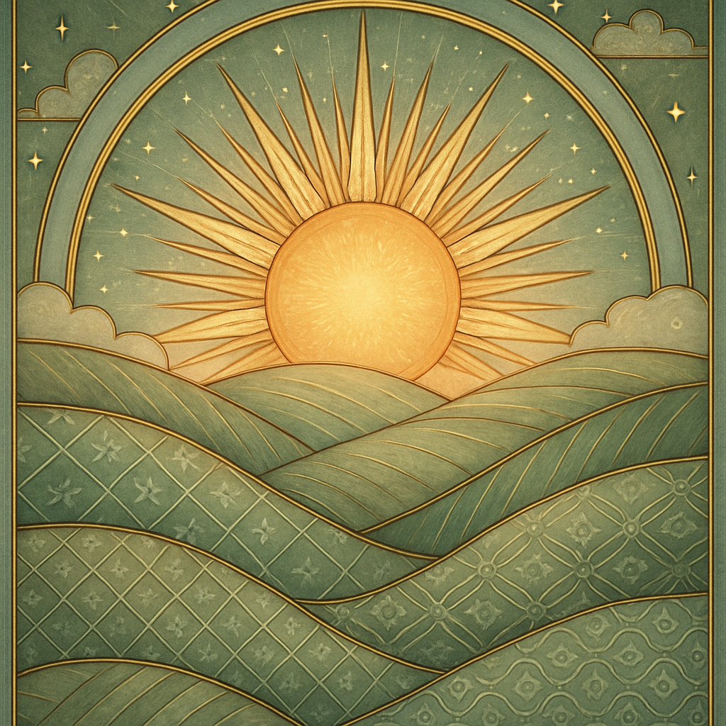 Sunrise Over Quilted Hills paint by diamonds