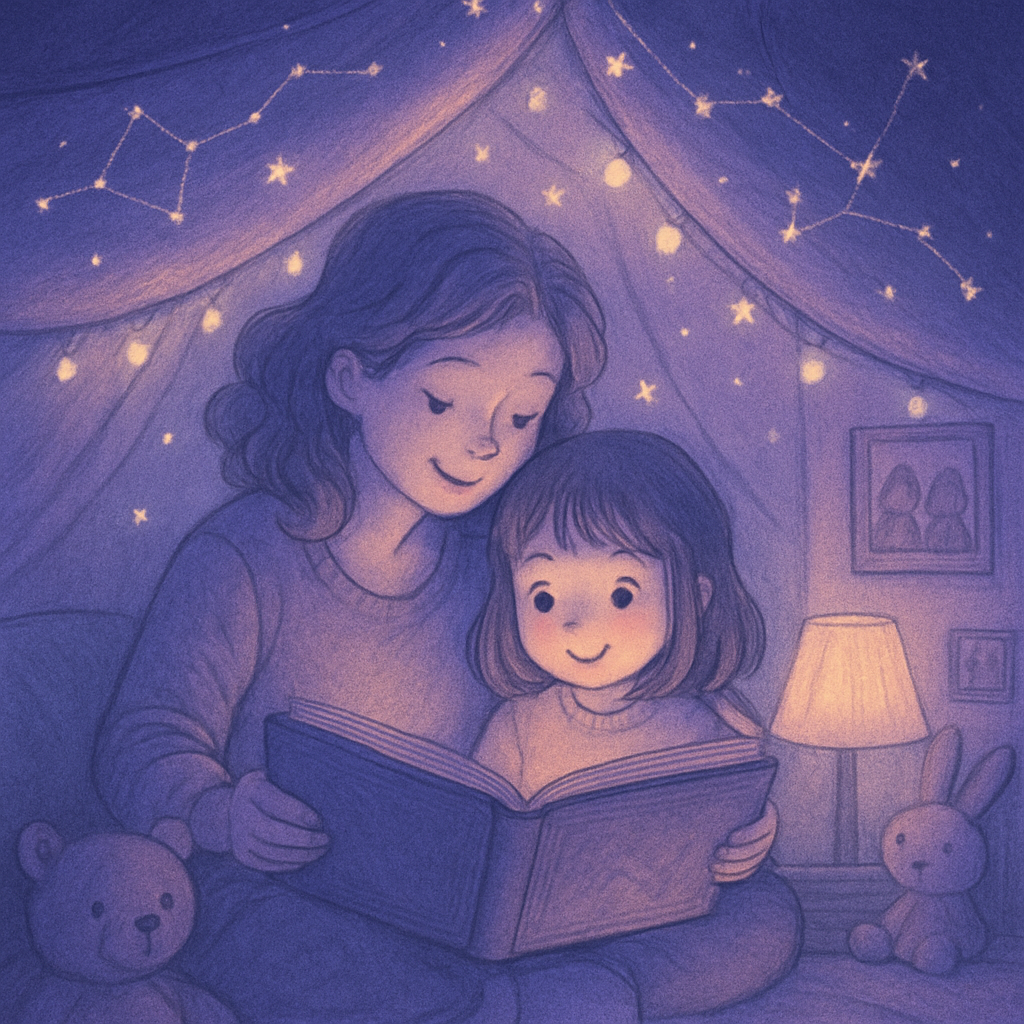 Stargazer Blanket Fort Storytime Painting by diamonds kit