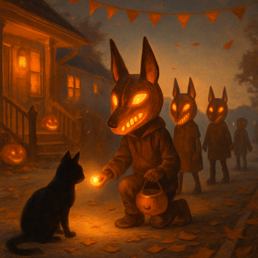 Suburban Jackal Lantern Parade DIY paint by diamonds