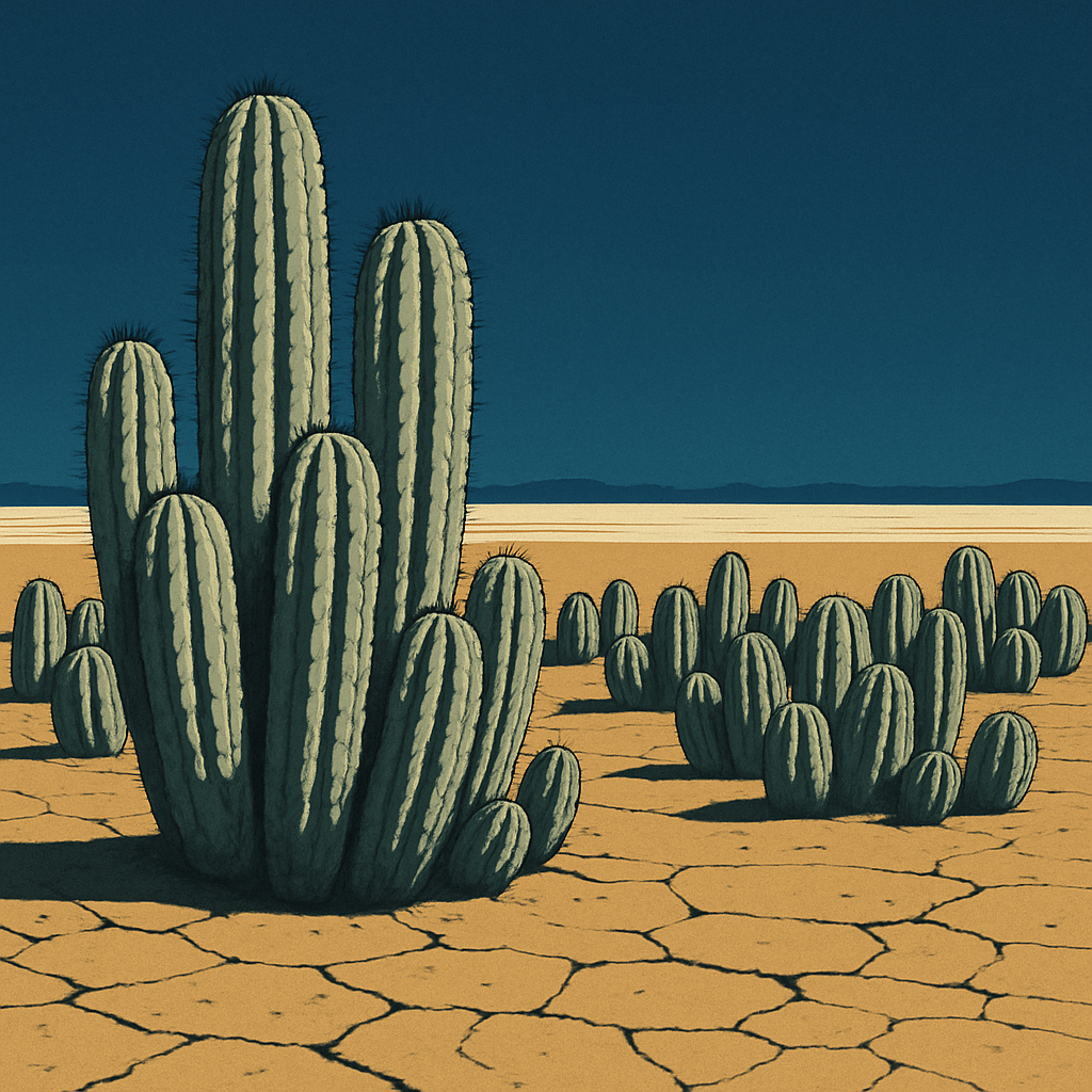 Atacama Desert Cactus Forest Copiapoa paint by diamonds
