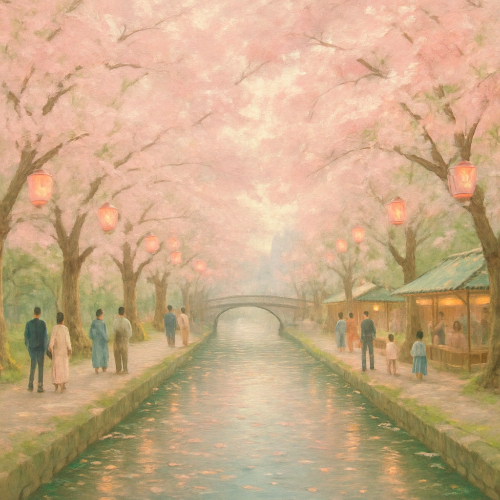 Japan Cherry Blossom Festival diamond painting