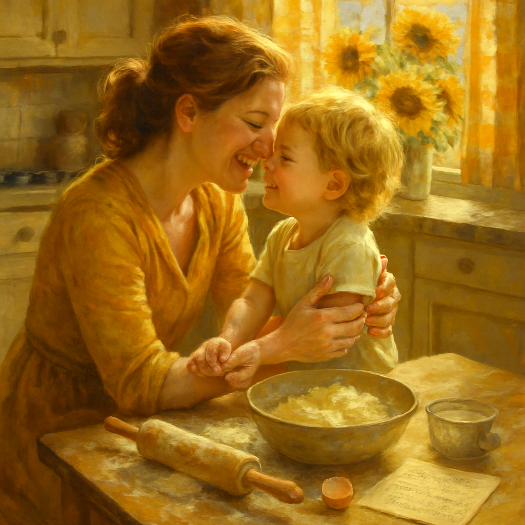 Morning Hugs In A Sunflower Kitchen paint by color