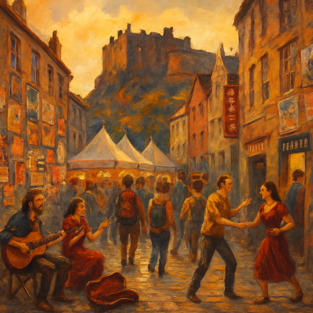 Edinburgh Festival Fringe Painting by diamonds kit