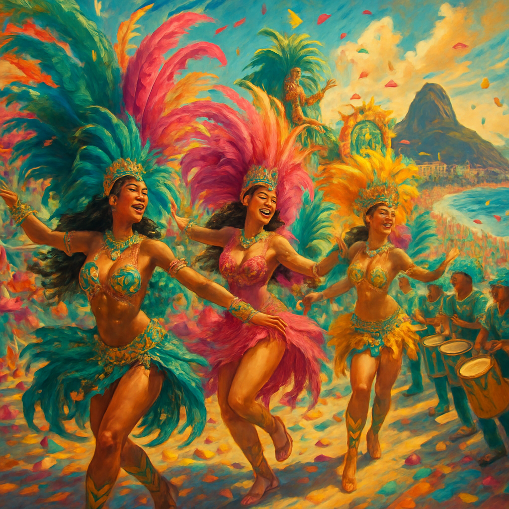 Carnival Of Rio De Janeiro Painting by diamonds kit