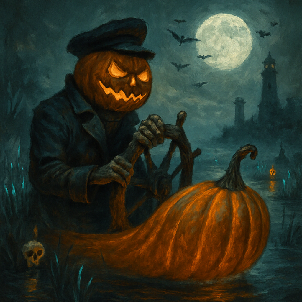 Lantern Ship Of The Pumpkin Isles DIY paint by diamonds