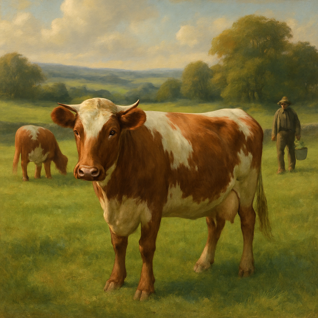 British Milking Shorthorn Cattle paint by diamond
