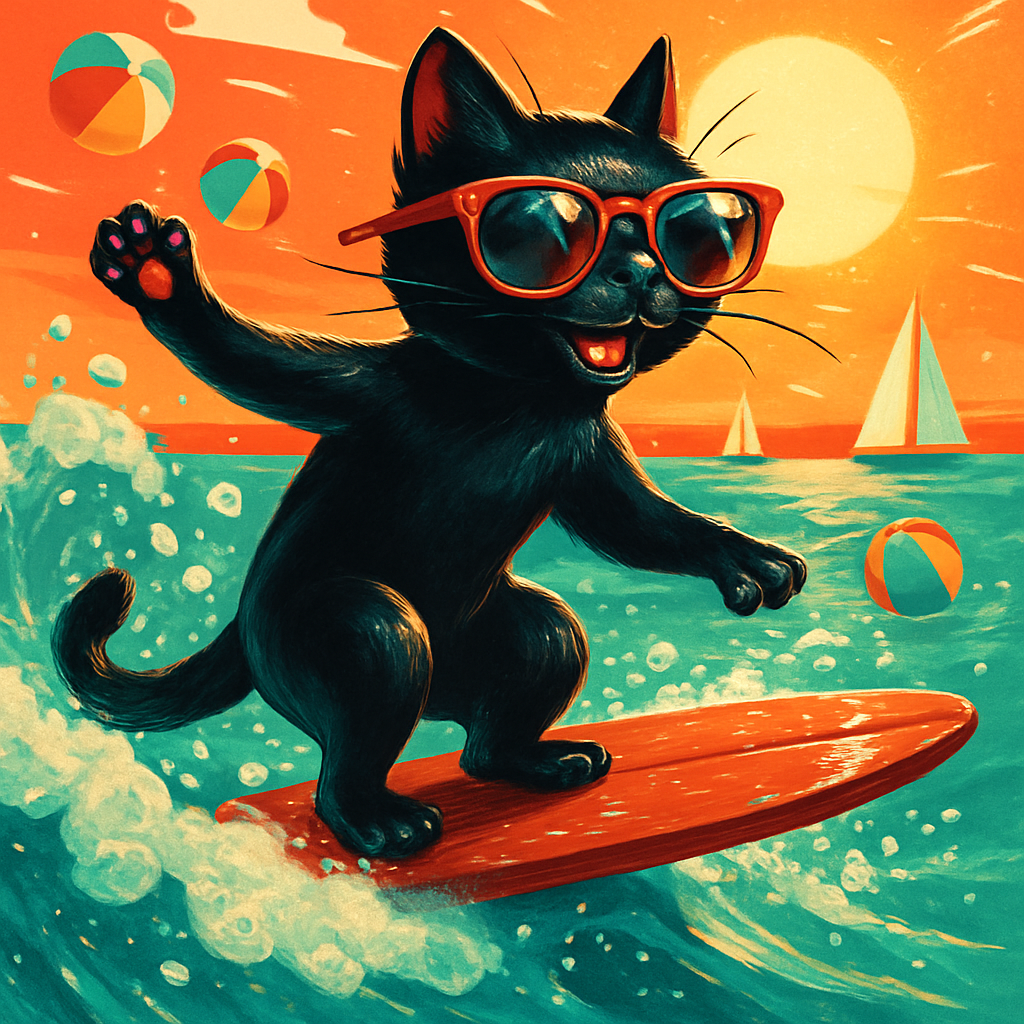 Sunglasses Surf Cat paint by color