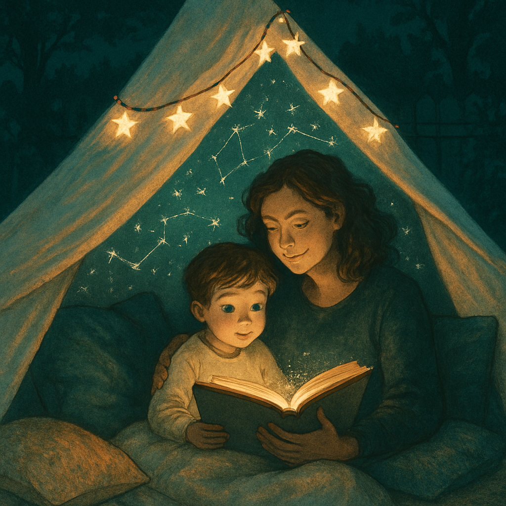 Storytime Under Stars Building Dreams Together DIY paint by diamonds