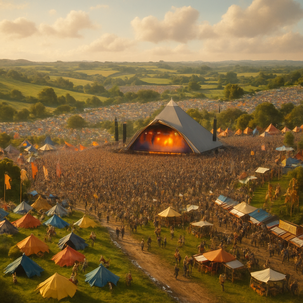 Glastonbury Festival - Somerset paint by color
