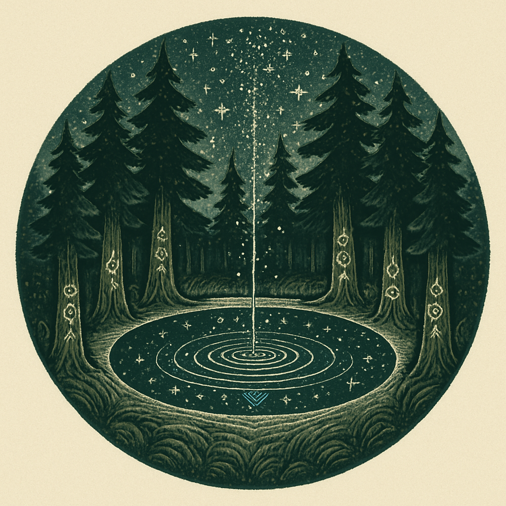 Star Springs In The Forest Clearing DIY paint by diamonds