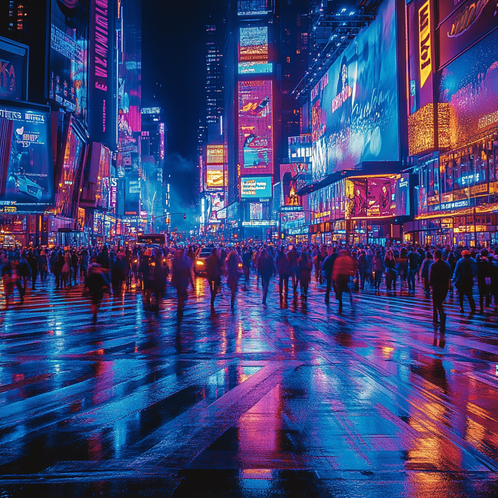 Shibuya Crossing Tokyo paint by color