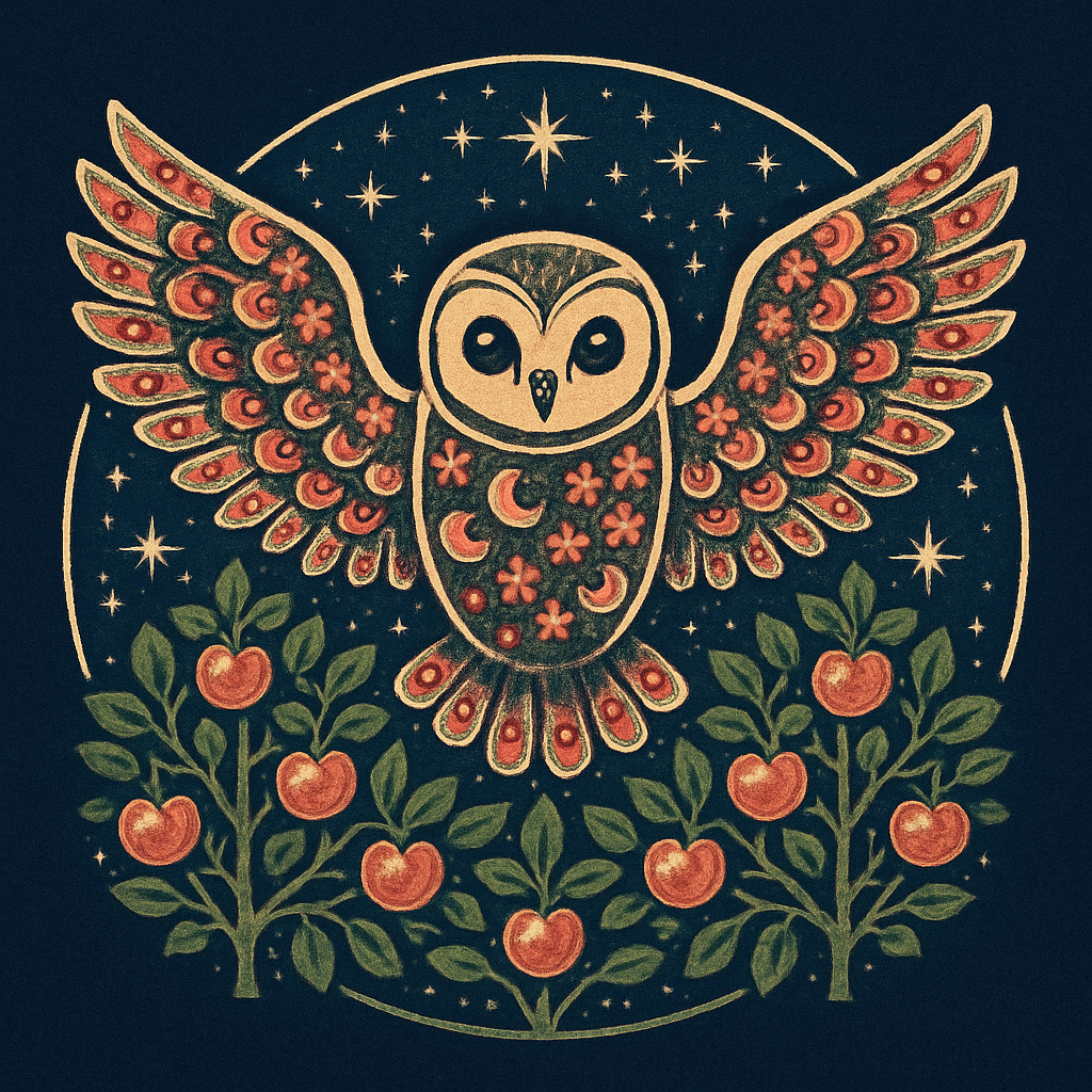 Moonlit Owl Orchard Constellation paint by diamond