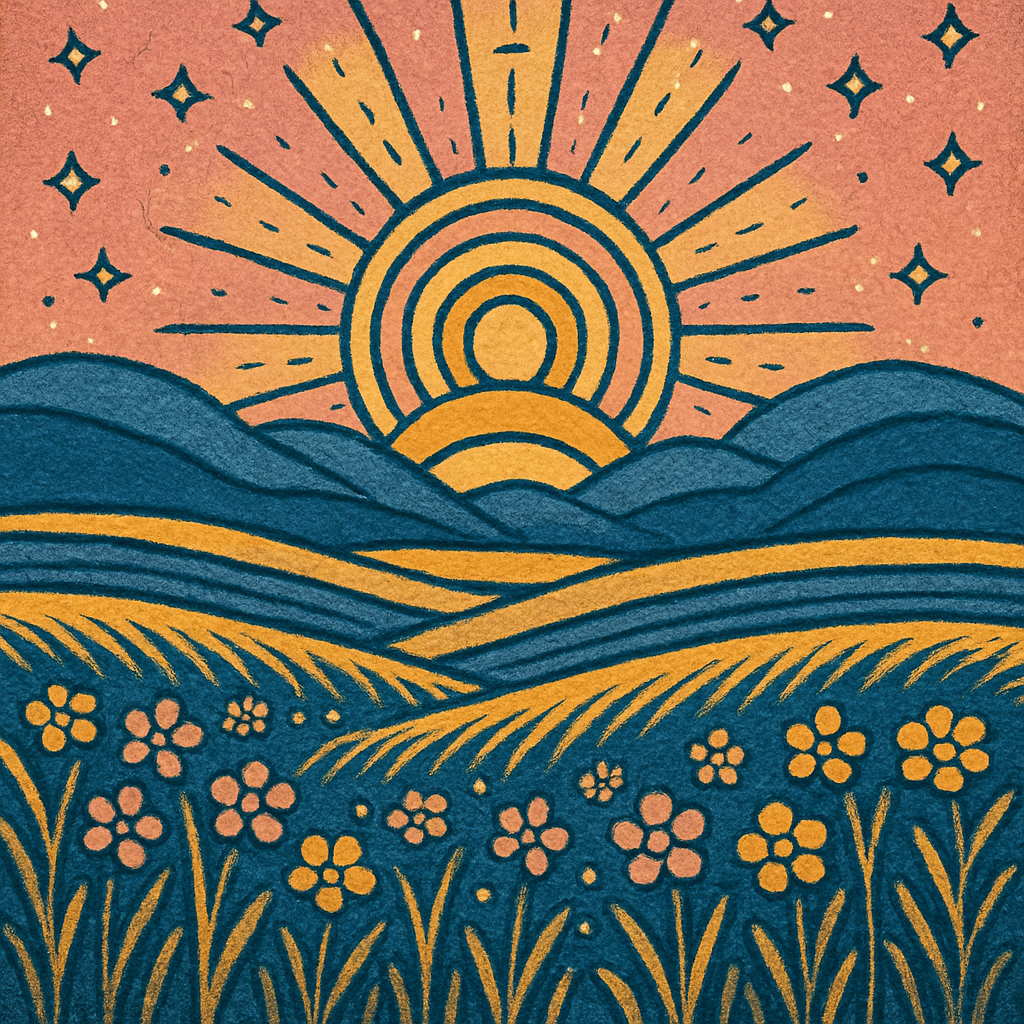 Sun Ladder Over Meadow diamonded painting kits