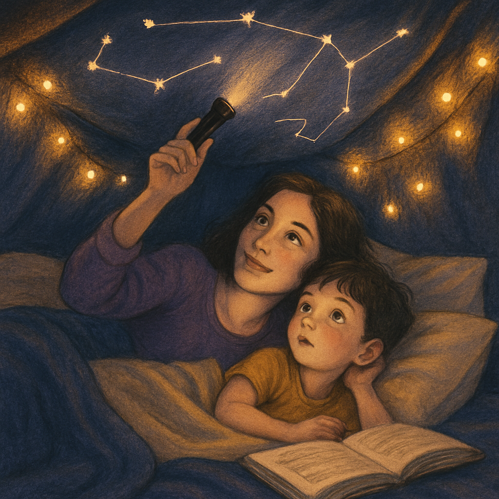 Bedtime Constellations In A Blanket Fort diamond painting
